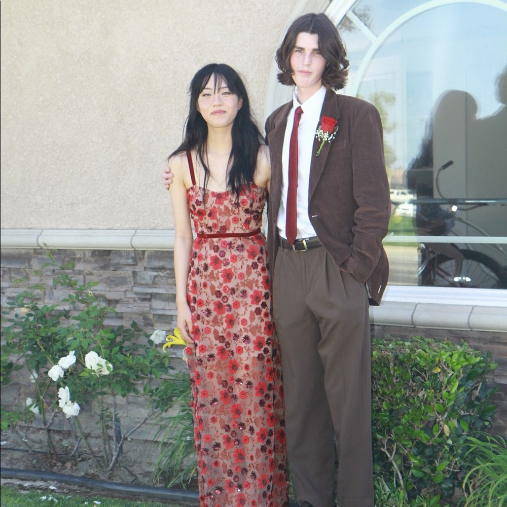 For love and lemons beatrice maxi dress red